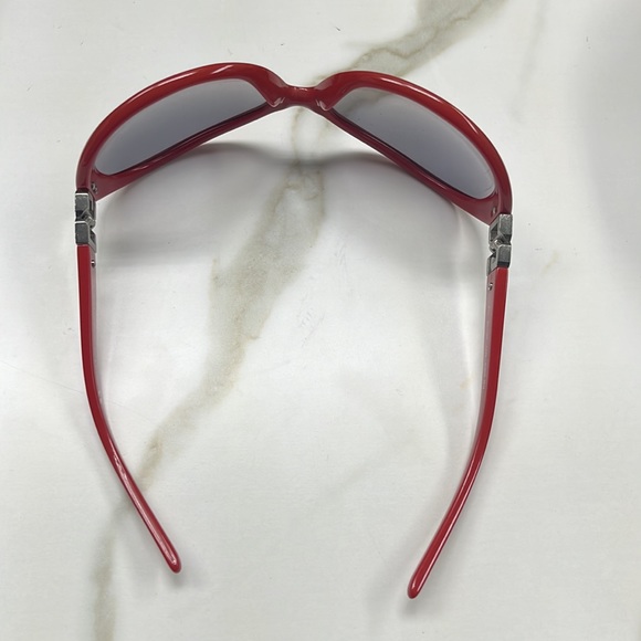 Dolce & Gabbana oversized red sunglasses with crystal DG sides in case - Picture 6 of 11